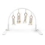 Modern Nursery Natural Play Gym, organic wooden baby activity gym.