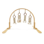 Modern Nursery Natural Play Gym, organic wooden baby activity gym.