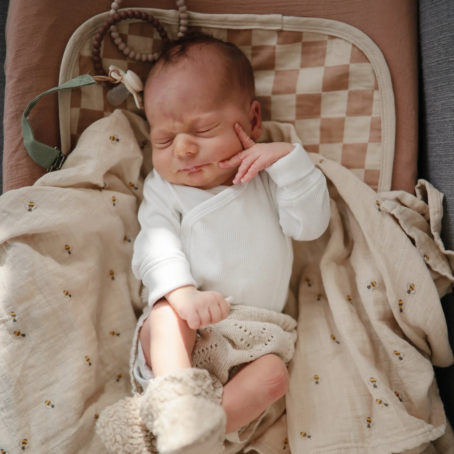 Mushie Organic Cotton Changing Pad Liners with Water Repellent Layer and Bamboo Blend Mushie
