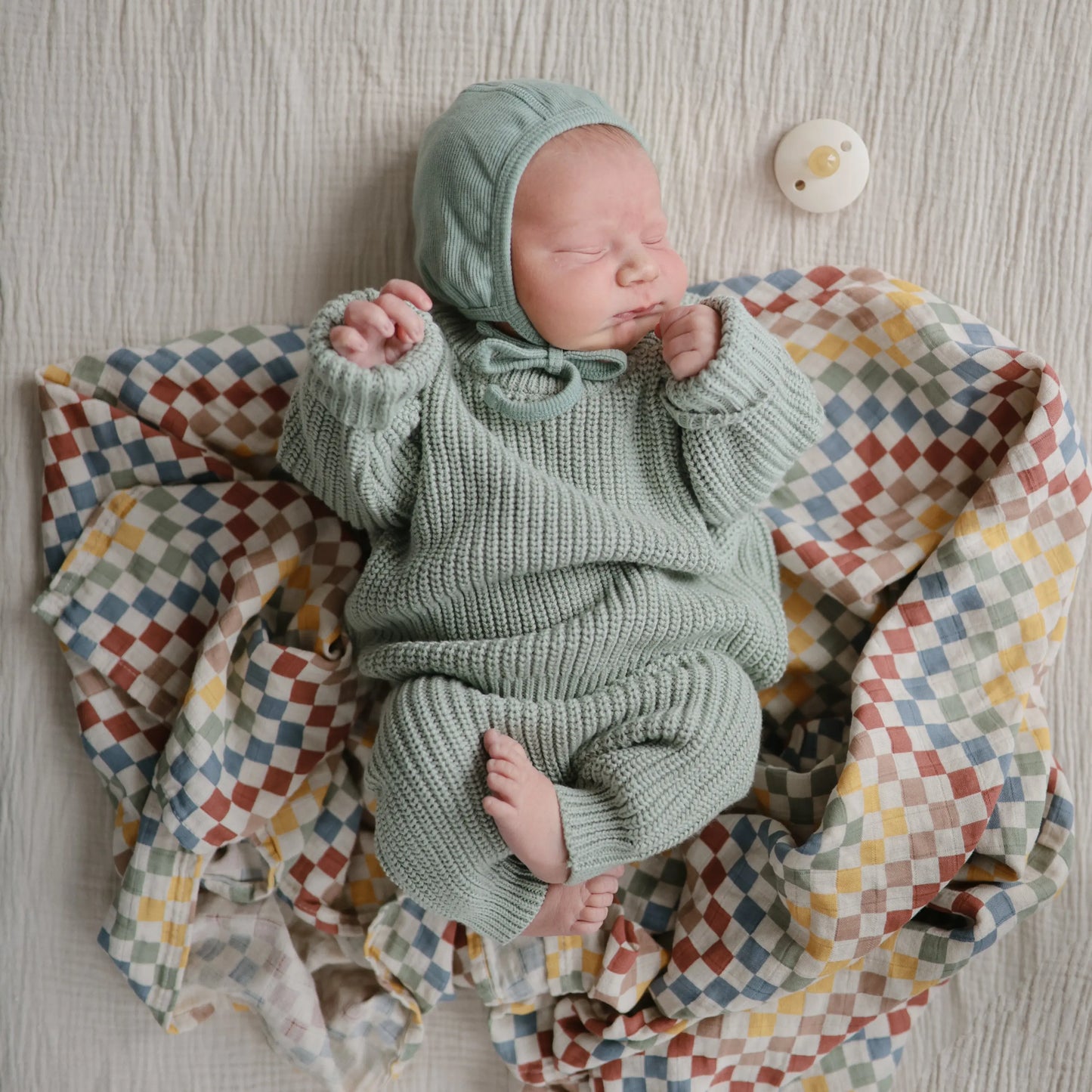 Organic Cotton Muslin Swaddle Blanket for Baby Cuddling and Nursing Mushie