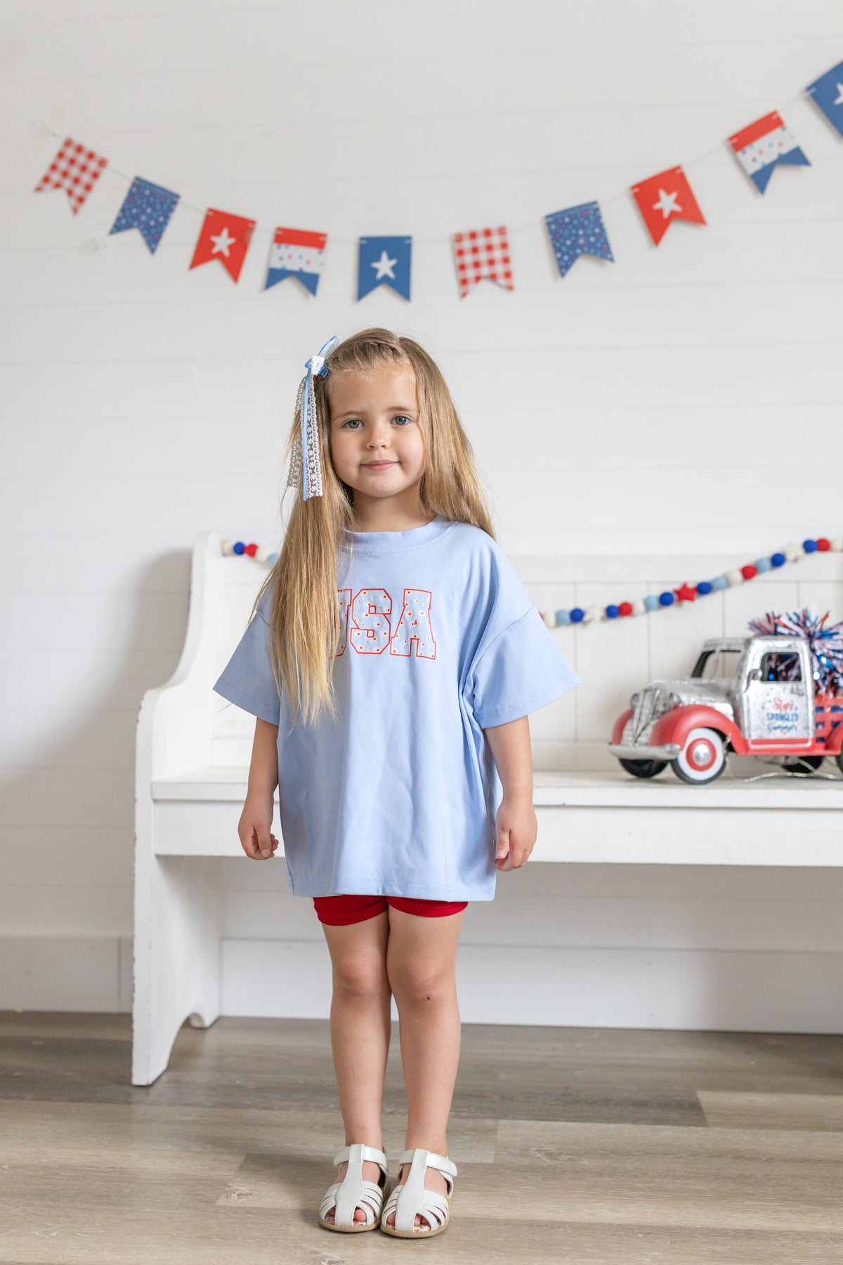 USA Daisy Oversized T-Shirt by Little Joy Co. at Everetts Place