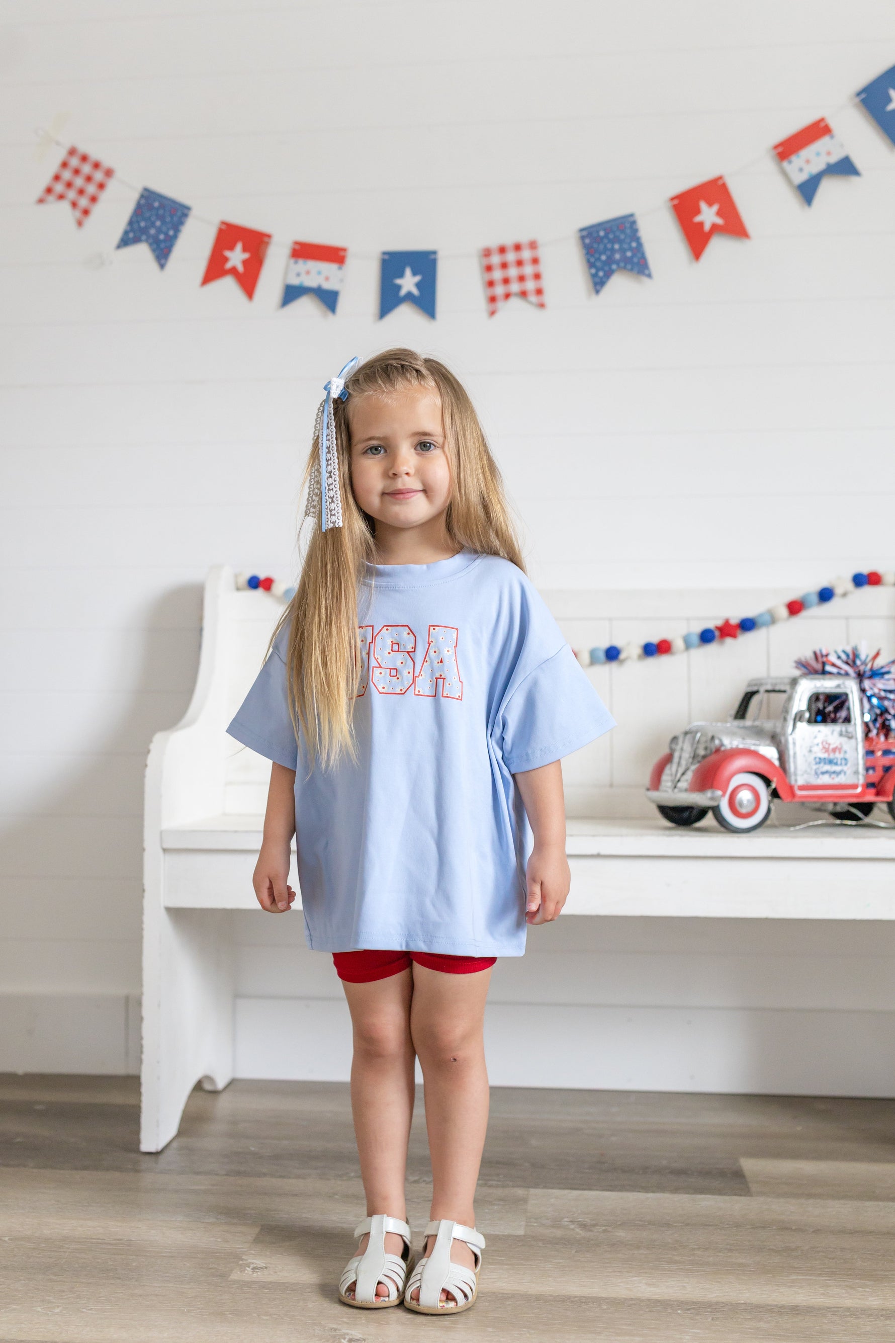USA Daisy Oversized T-Shirt by Little Joy Co. at Everetts Place