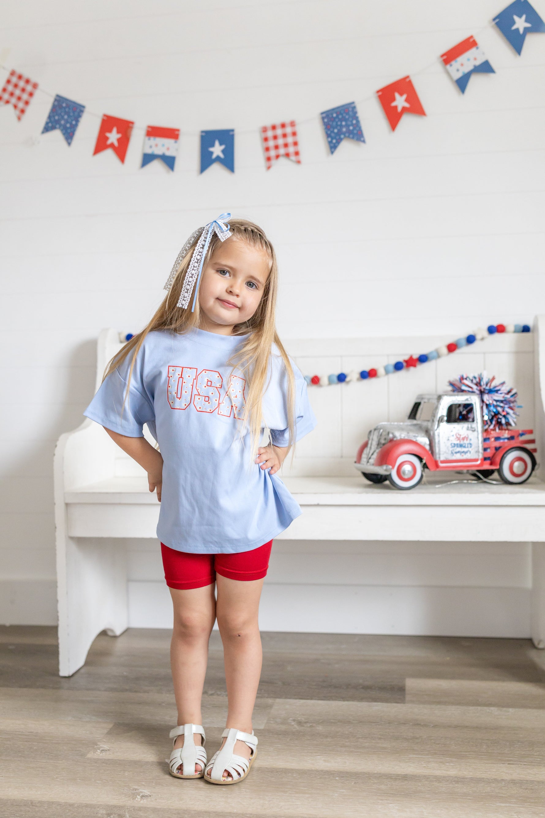USA Daisy Oversized T-Shirt by Little Joy Co. at Everetts Place