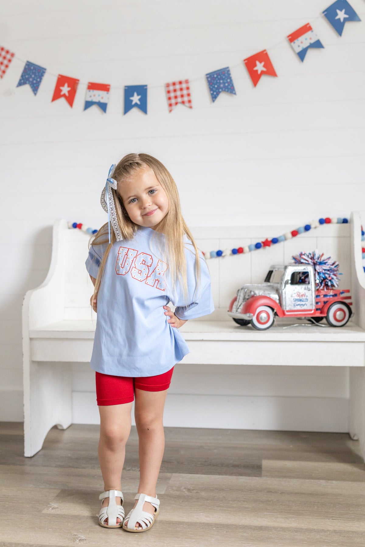 USA Daisy Oversized T-Shirt by Little Joy Co. at Everetts Place