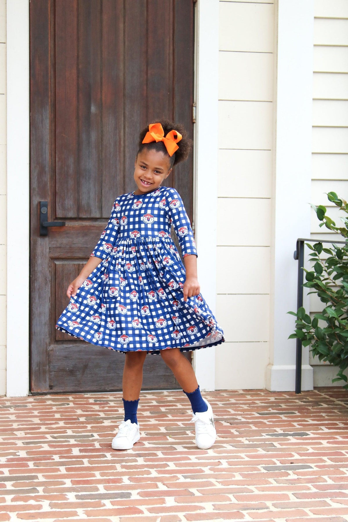 Polyester Blend Twirl Dress - Plaid by Mila & Rose ®