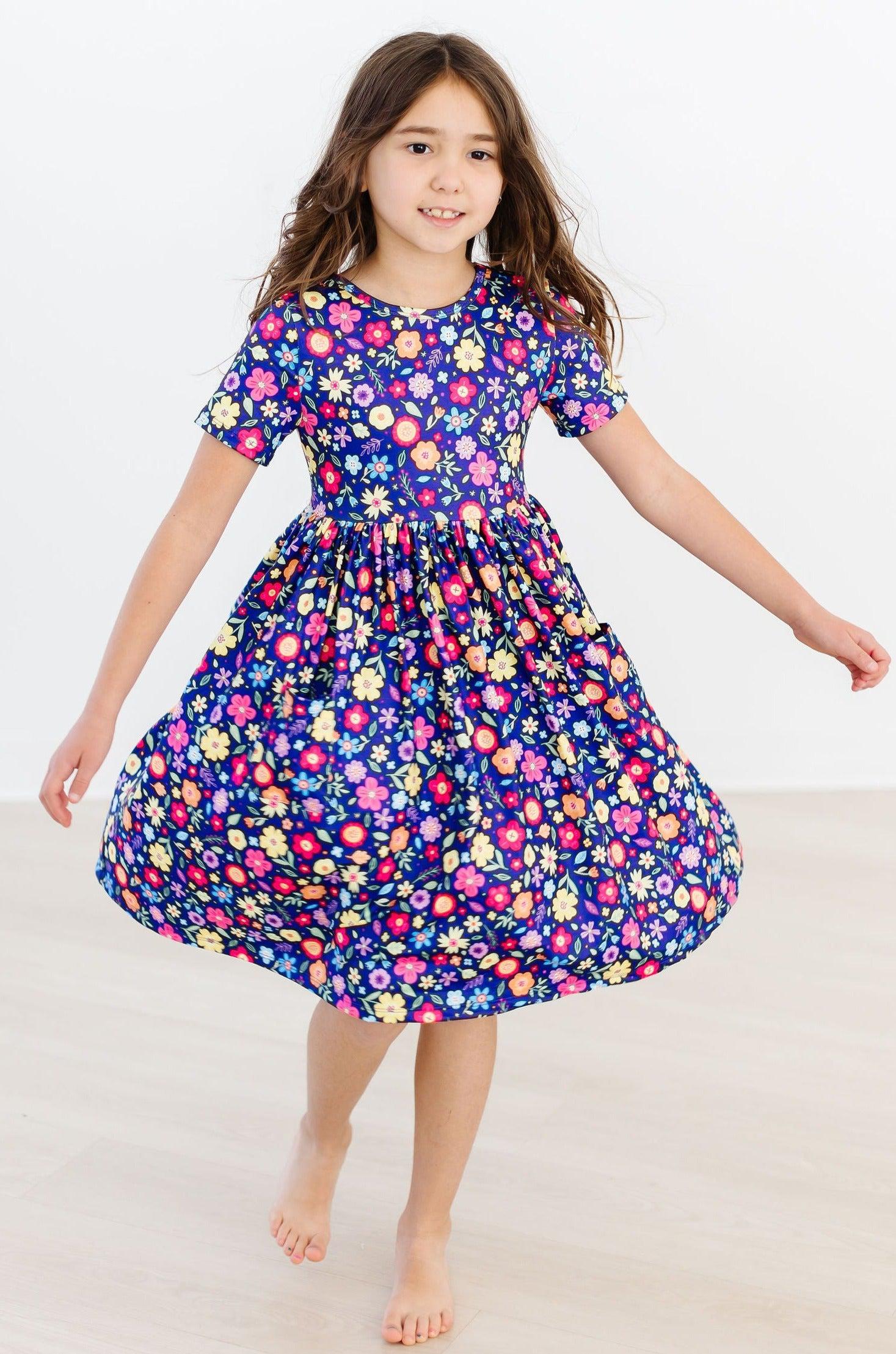 Mila & Rose ® Pick a Posy Short Sleeve Pocket Twirl Dress Mila Rose - Apparel & Accessories > Clothing > Dresses Twirl Pocket Dress S/S