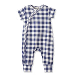 Picnic Plaid Bamboo Spandex Zipper Romper Convertible for Baby Tesa Babe 
