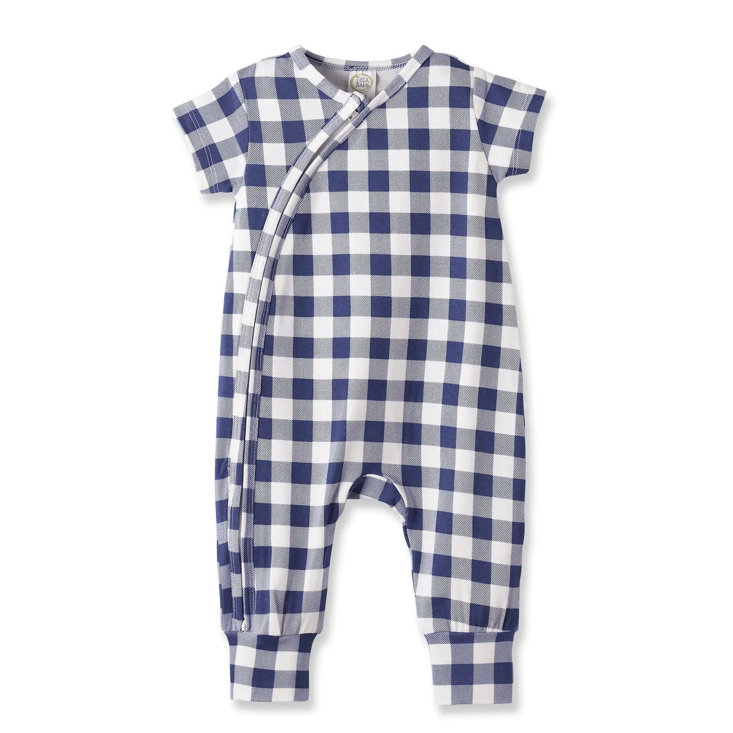 Picnic Plaid Bamboo Spandex Zipper Romper Convertible for Baby Tesa Babe 