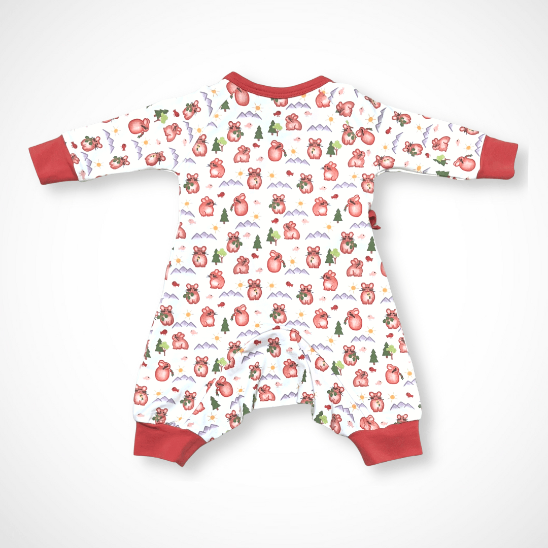 Pika Kimono Long Sleeve Romper | Organic Pima Cotton by Kolorful