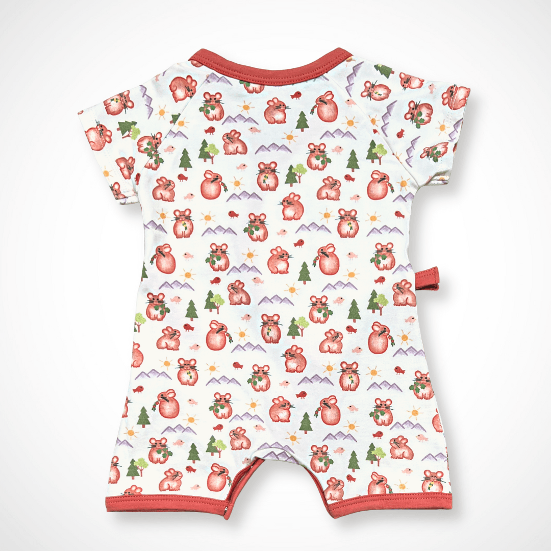 Pika Kimono Shorty Romper | Organic Pima Cotton by Kolorful