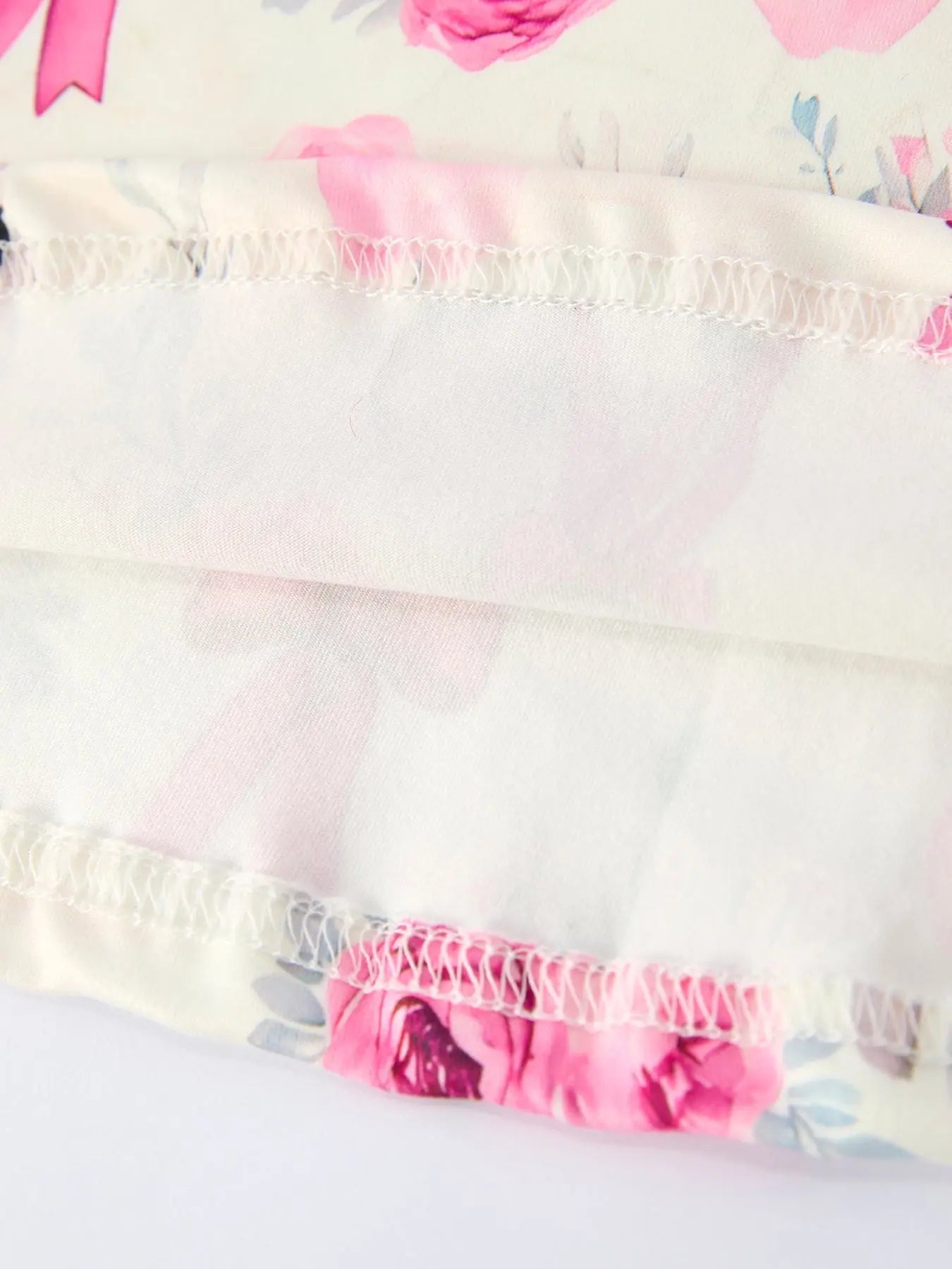 Rylee Faith Designs Pink Bow Bunny and Rose Print Girls Dress - 