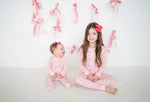 Dreamlet Pink Bows Convertible Zip Footies for Babies 12 to 18M - Apparel & Accessories > Clothing > Baby & Toddler Clothing > Baby & Toddler Sleepwear Convertible Zip Footies