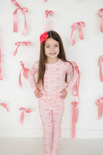 Dreamlet Pink Bows Two Piece Set Soft Stretchy Bamboo Fabric - Apparel & Accessories > Clothing > Baby & Toddler Clothing > Baby & Toddler Sleepwear Two Piece PJs