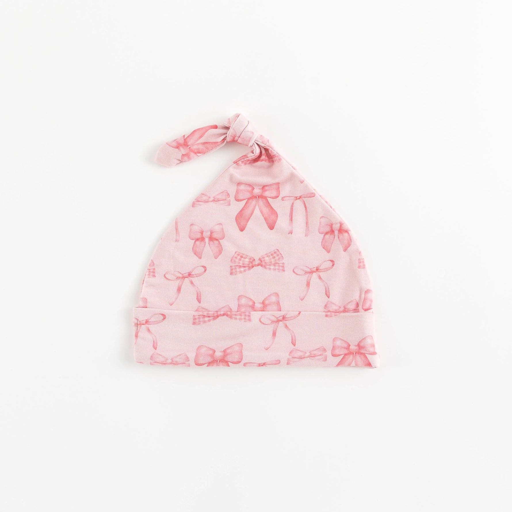Dreamlet Pink Bows Knotted Baby Hat Bamboo Viscose Blend One Size - Apparel & Accessories > Clothing > Baby & Toddler Clothing > Baby & Toddler Sleepwear Knotted Hats
