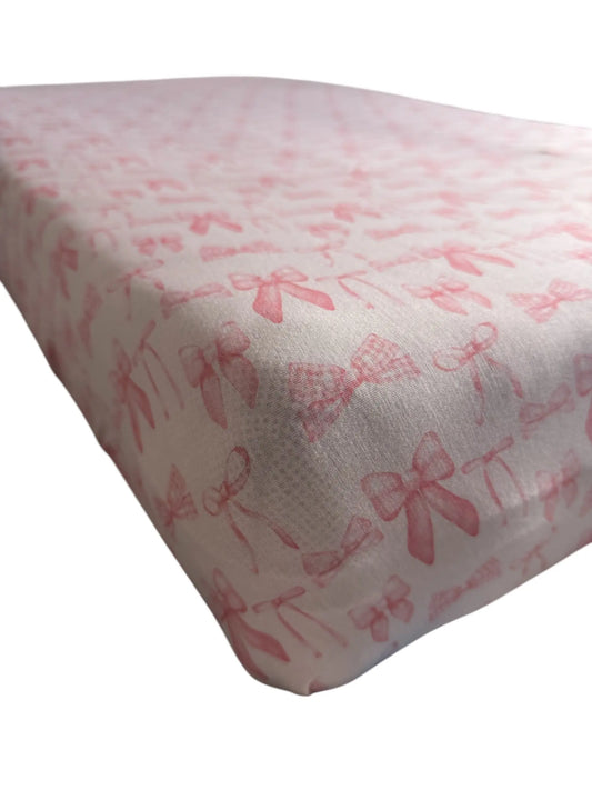 Pink Bows (Crib Sheet) Dreamlet Everetts Place: Online Boutique