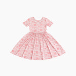 Dreamlet Pink Bows Twirl Dress Dreamlet Soft Bamboo Fabric For Girls - Apparel & Accessories > Clothing > Baby & Toddler Clothing > Baby & Toddler Dresses Twirl Dresses