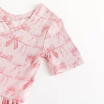 Dreamlet Pink Bows Twirl Dress Dreamlet Soft Bamboo Fabric For Girls - Apparel & Accessories > Clothing > Baby & Toddler Clothing > Baby & Toddler Dresses Twirl Dresses