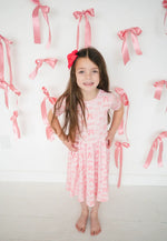 Dreamlet Pink Bows Twirl Dress Dreamlet Soft Bamboo Fabric For Girls - Apparel & Accessories > Clothing > Baby & Toddler Clothing > Baby & Toddler Dresses Twirl Dresses