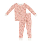Dreamlet Pink Candy Cane Two Piece Set Bamboo Fabric Dreamlet - Apparel & Accessories > Clothing > Baby & Toddler Clothing > Baby & Toddler Sleepwear Two Piece PJs