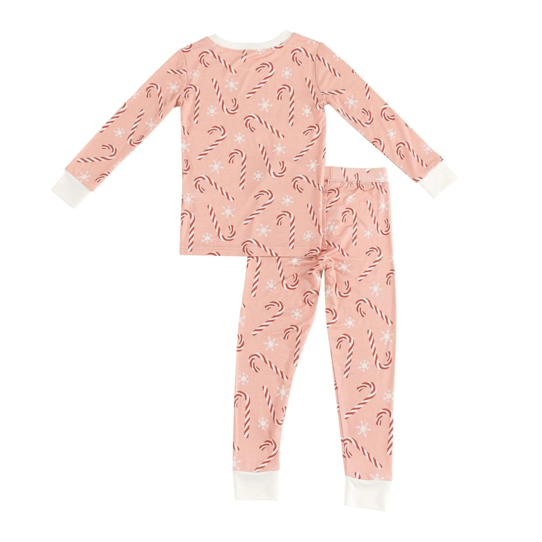 Dreamlet Pink Candy Cane Two Piece Set Bamboo Fabric Dreamlet - Apparel & Accessories > Clothing > Baby & Toddler Clothing > Baby & Toddler Sleepwear Two Piece PJs