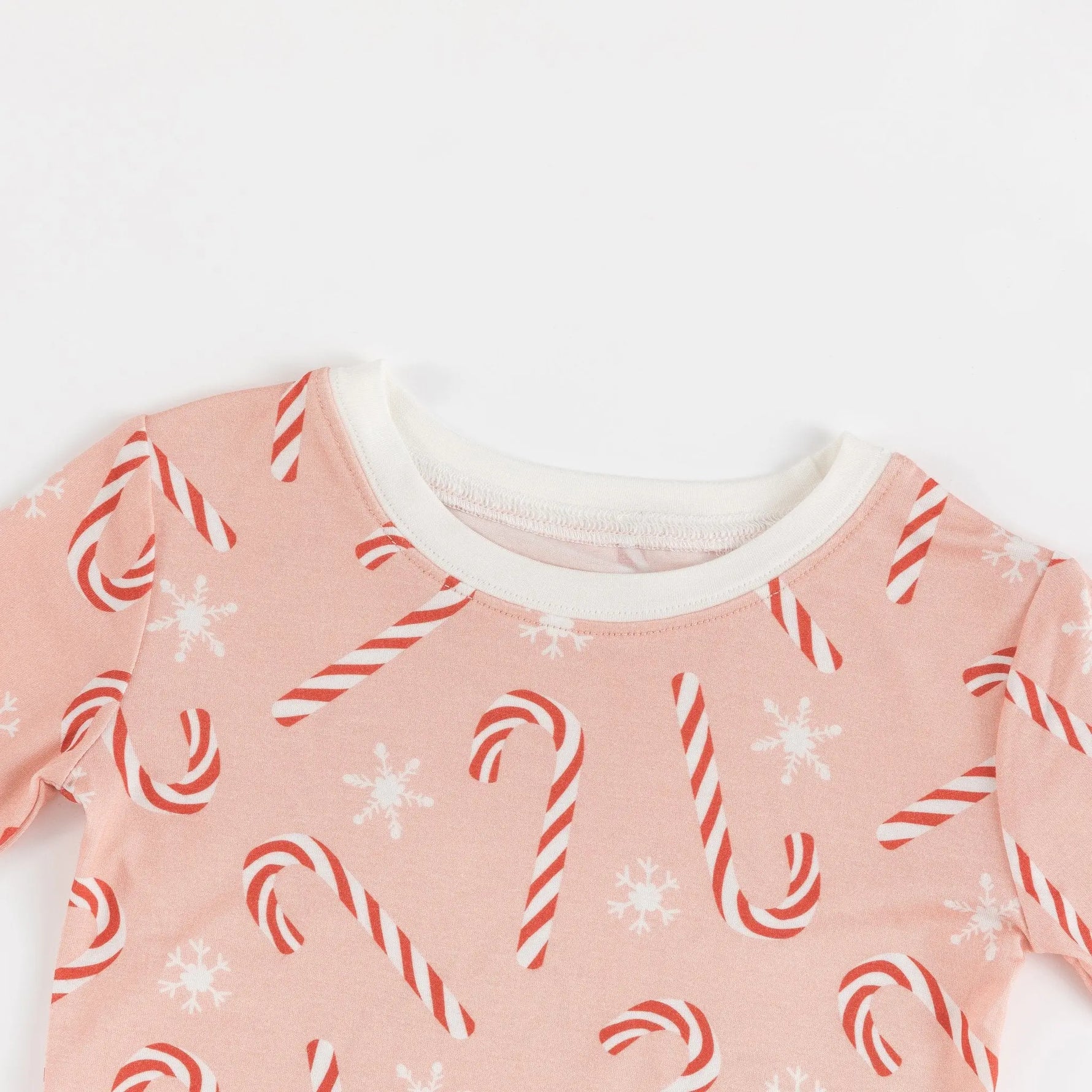 Dreamlet Pink Candy Cane Two Piece Set Bamboo Fabric Dreamlet - Apparel & Accessories > Clothing > Baby & Toddler Clothing > Baby & Toddler Sleepwear Two Piece PJs