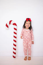 Dreamlet Pink Candy Cane Two Piece Set Bamboo Fabric Dreamlet - Apparel & Accessories > Clothing > Baby & Toddler Clothing > Baby & Toddler Sleepwear Two Piece PJs