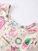 Pink Farmhouse Christmas Dress for Toddler Girl Outfit Rylee Faith Designs Everetts Place: Online Boutique