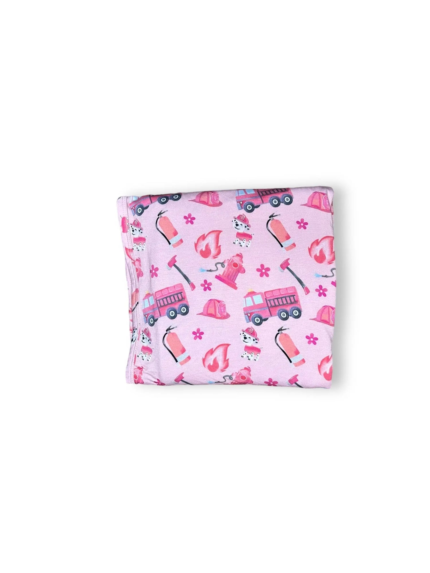 Pink Firefighter, Bamboo Spandex Swaddle Miller & Co. Everetts Place Boutique