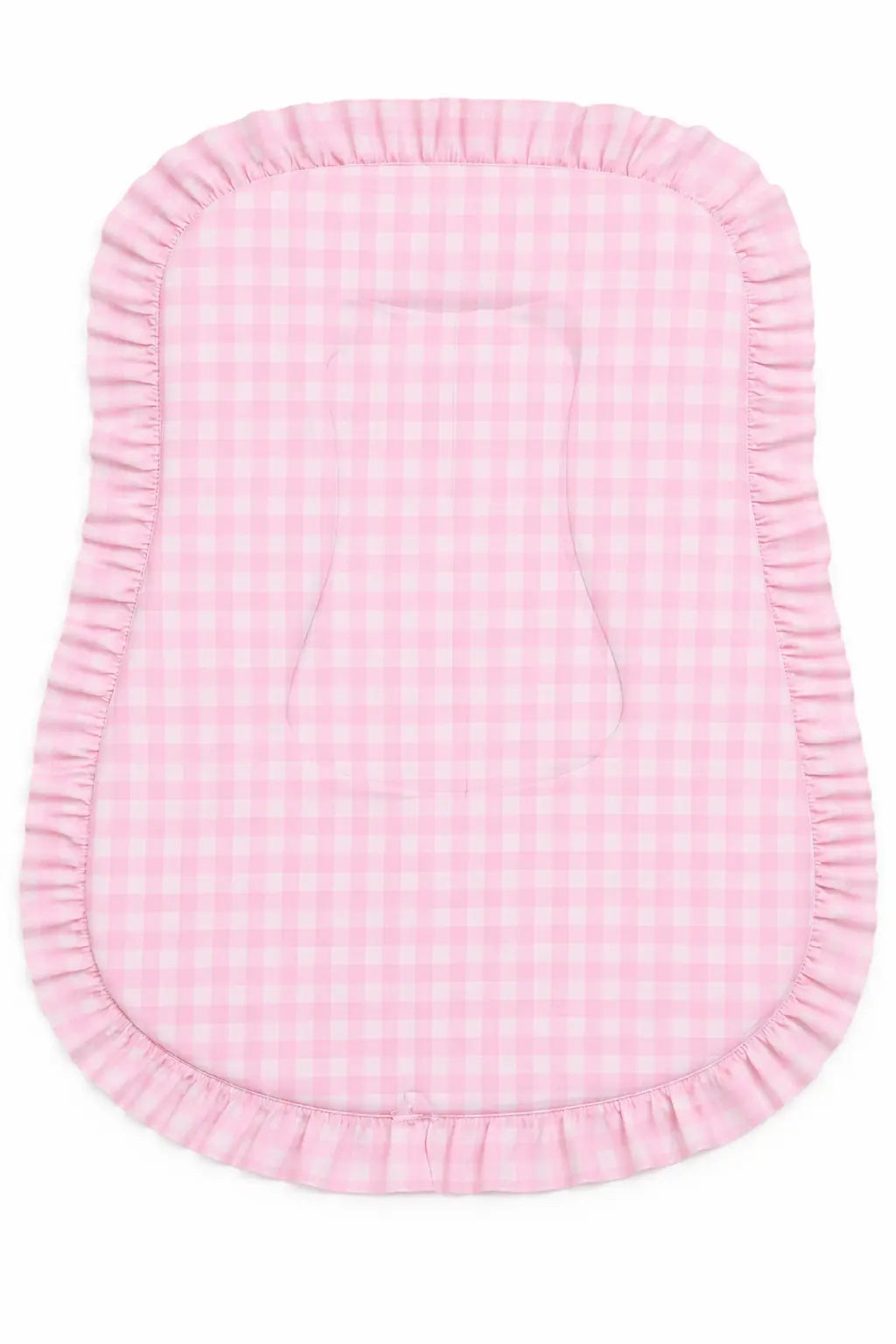 Pink Gingham Ruffle Cotton Cover For Snuggle Me Organic New Curve Little Mae & Co 