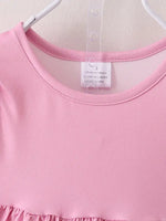 Rylee Faith Designs Pink Girls Farm Animals Bell Bottoms outfit - 