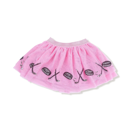 Pink Hockey Tutu Skirt With Sparkling Sequin Pucks Sticks Angel Dear Everetts Place: Online Boutique