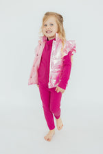 Pink Iridescent Puffer Vest For Women Winter Outerwear Mila & Rose ® Everetts Place: Online Boutique