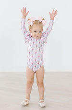 Mila & Rose ® Pink Nutcracker Long Sleeve Flutter Sleeve Leotard Toddler - Everetts Place Boutique - 