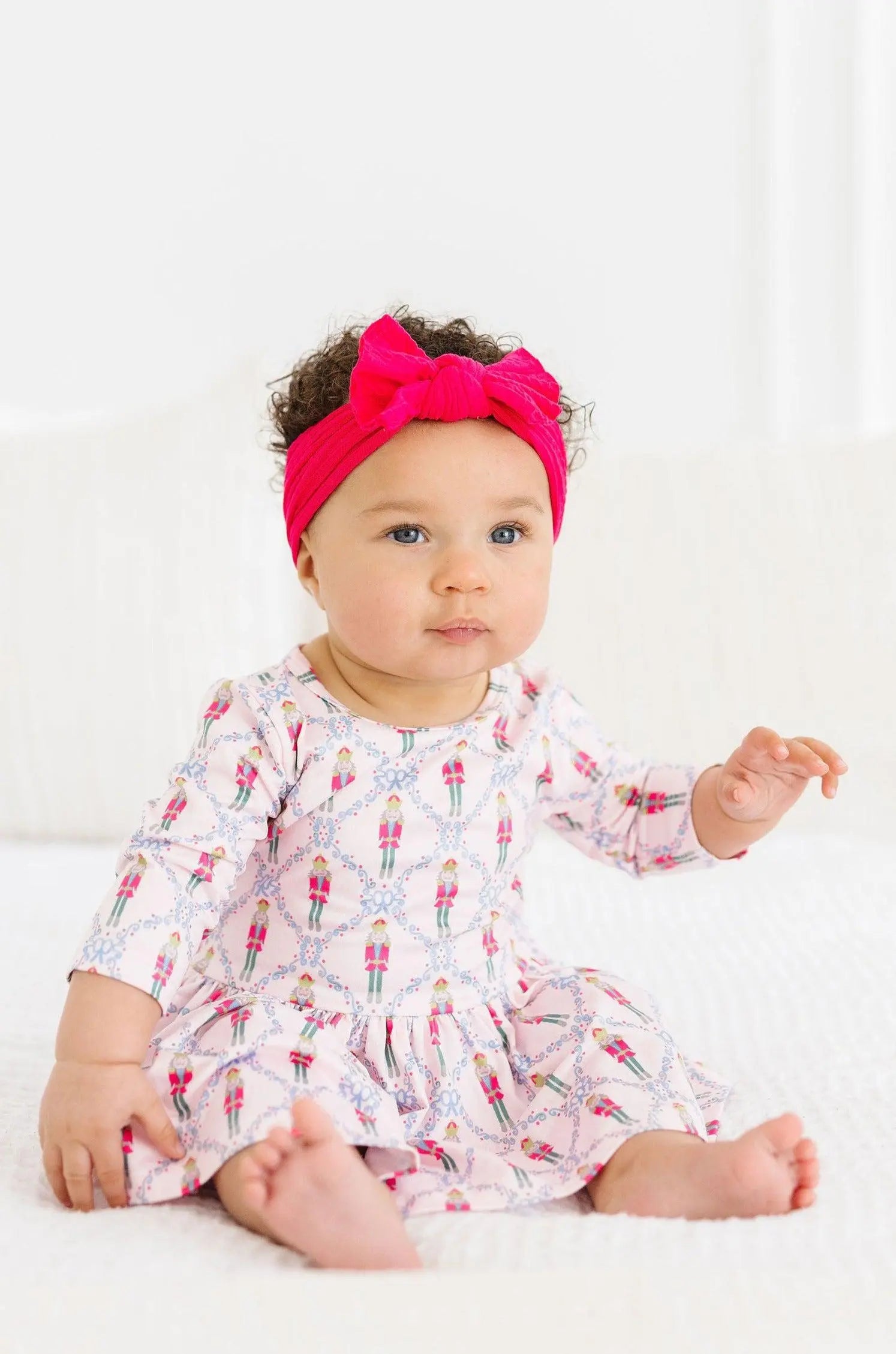 Mila & Rose ® Pink Nutcracker Twirl Bodysuit Three Quarter Sleeve - Apparel & Accessories > Clothing > Baby & Toddler Clothing > Baby & Toddler Dresses Twirl Bodysuit - 3/4 Sleeve