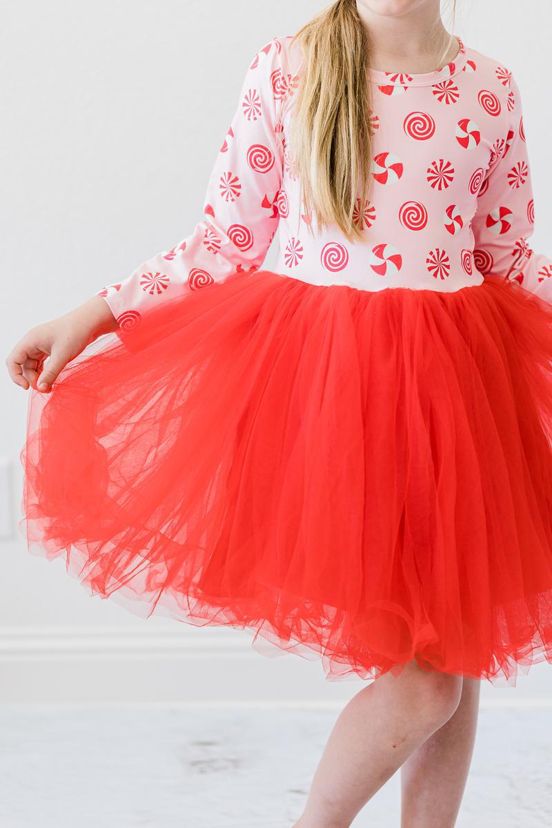Pink Peppermint L/S Tutu Dress by Mila & Rose ®