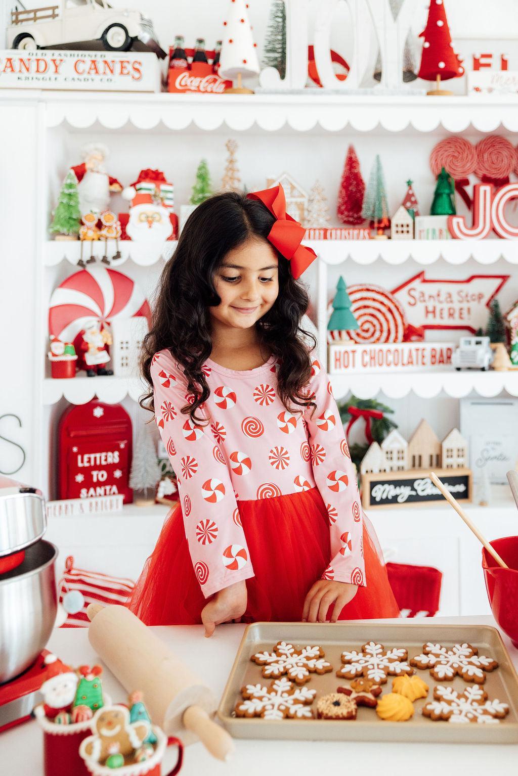 Pink Peppermint L/S Tutu Dress by Mila & Rose ®