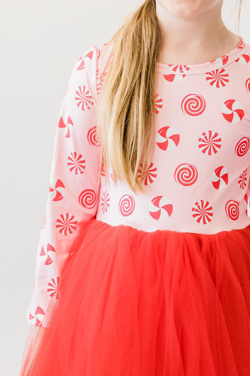 Pink Peppermint L/S Tutu Dress by Mila & Rose ®