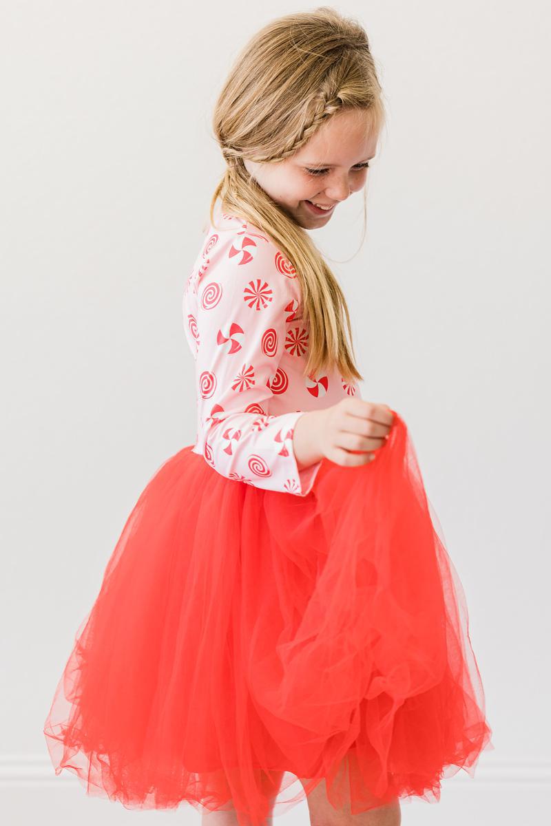 Pink Peppermint L/S Tutu Dress by Mila & Rose ®