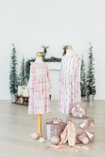 Mila & Rose ® Pink Plaid Twirl Dress With Pocket Three Quarter Sleeves - Apparel & Accessories > Clothing > Dresses Twirl Pocket Dress 3/4