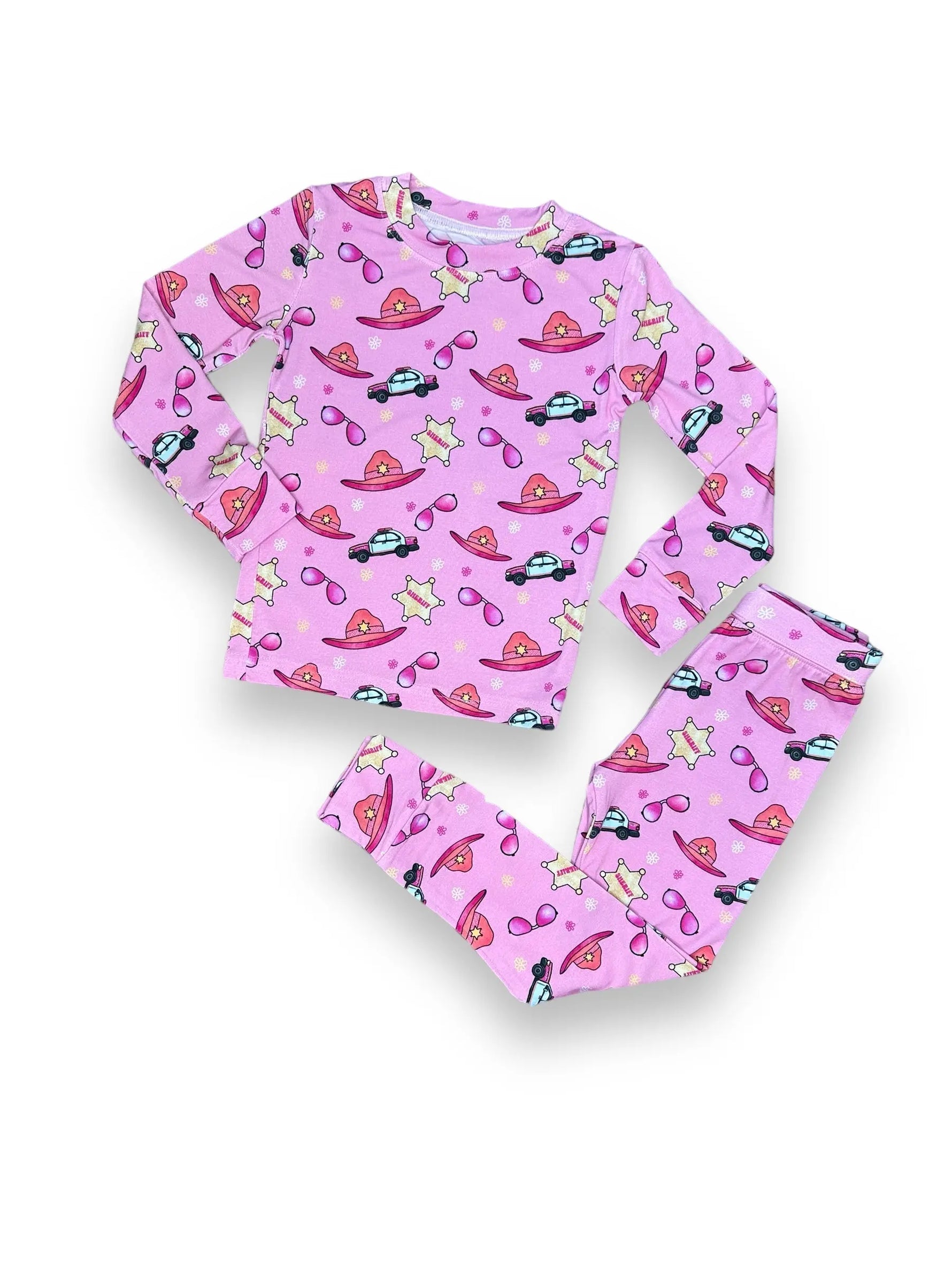 Pink Sheriff, Bamboo Two Piece Pajama Set Miller & Co. Everetts Place Boutique