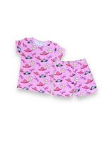 Pink Sheriff, Bamboo Two Piece Short Sleeve & Shorts Pajama Set Miller & Co. Everetts Place Boutique