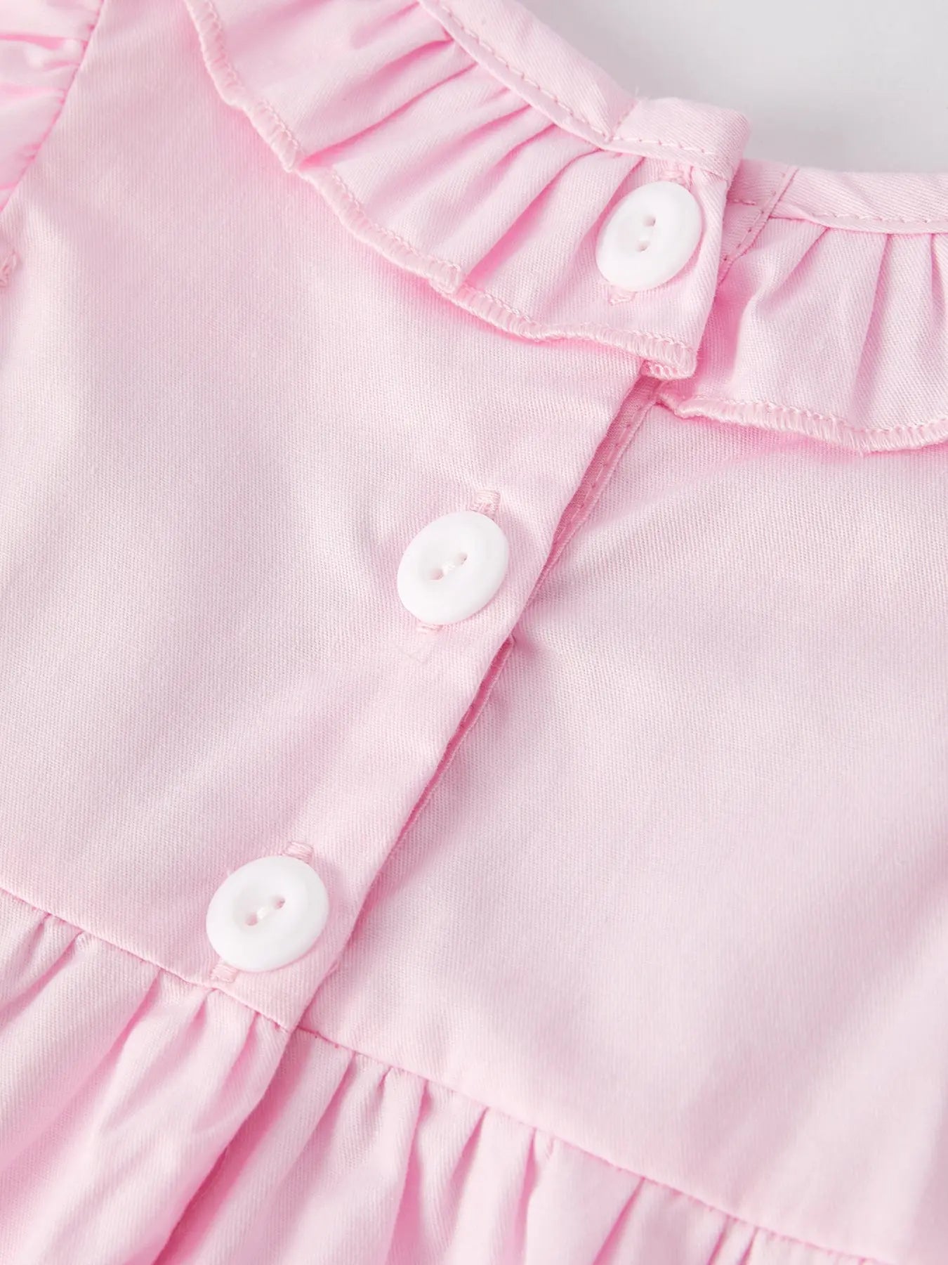 Pink Smocked Church Bishop Christening Romper for Baby Girls Rylee Faith Designs Everetts Place: Online Boutique