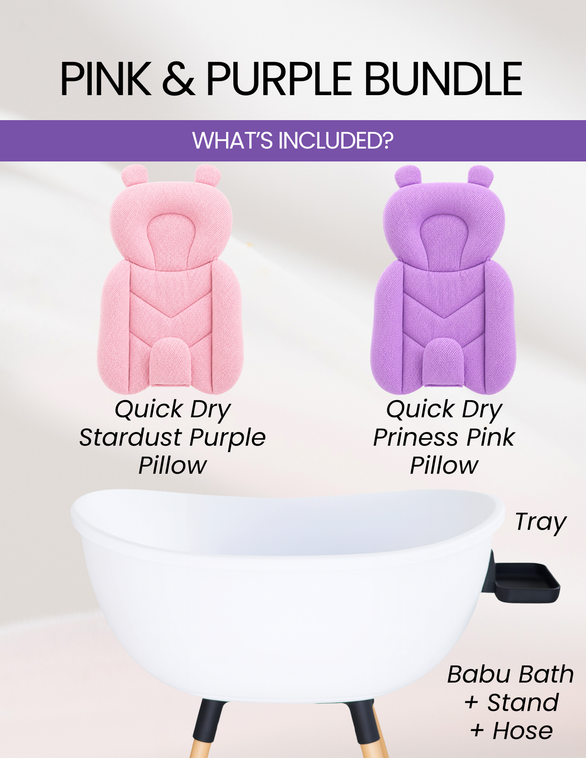 Elevated Ergonomic Baby Bathtub for Infants & Toddlers by Babu Bath