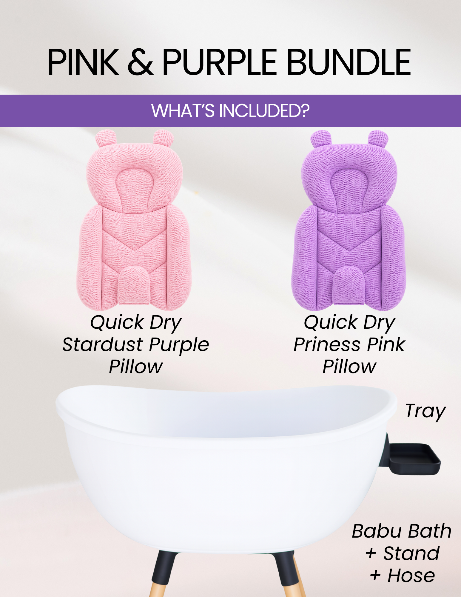 Elevated Ergonomic Baby Bathtub for Infants & Toddlers by Babu Bath