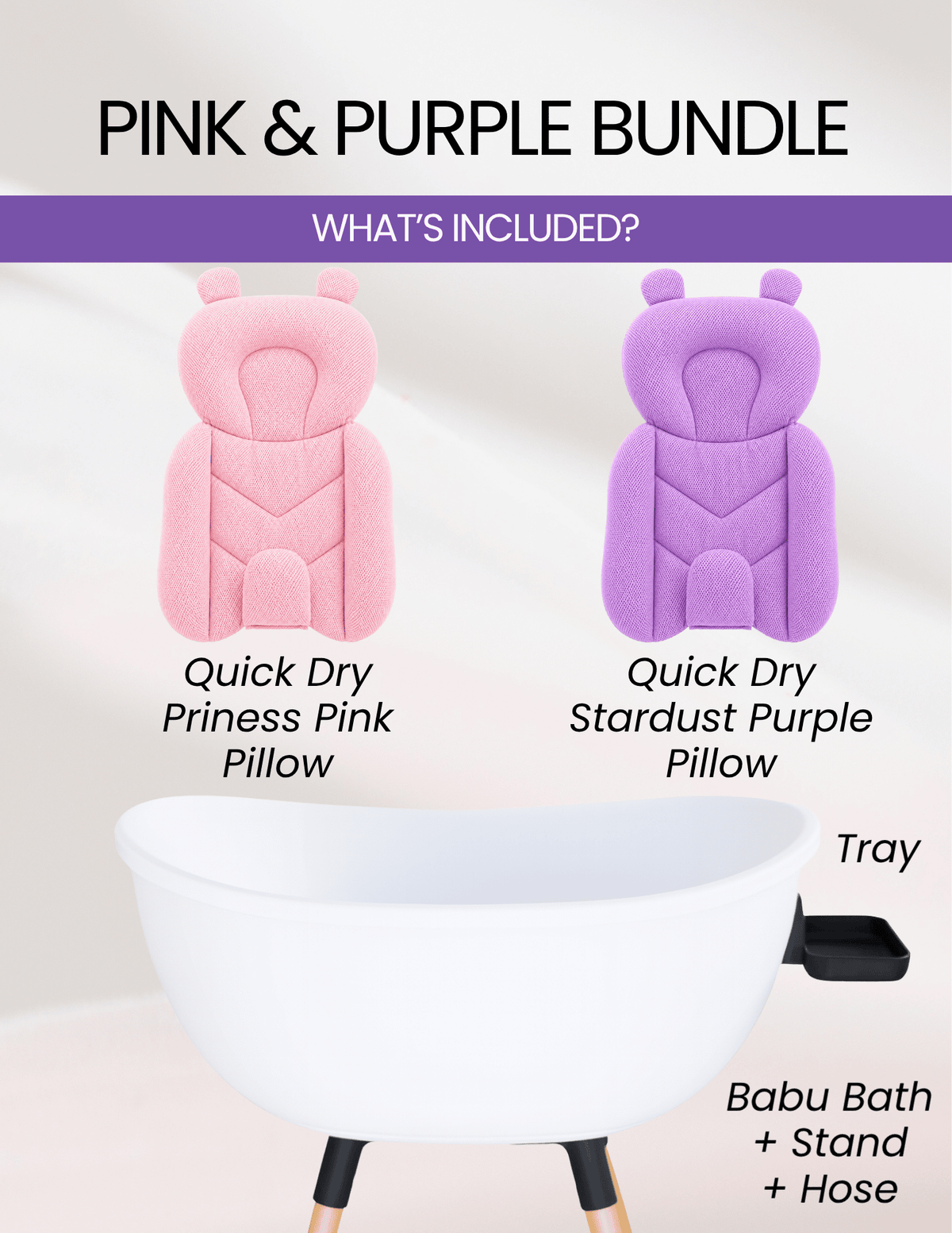 Elevated Ergonomic Baby Bathtub for Infants & Toddlers by Babu Bath
