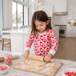 Norani Baby soft organic cotton kids pajamas with heart print.