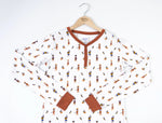 Bubble Baby Pirate | Adult Long Sleeve Henley - 