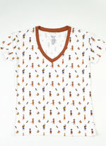 Bubble Baby Pirate | Adult Short Sleeve V Neck - 