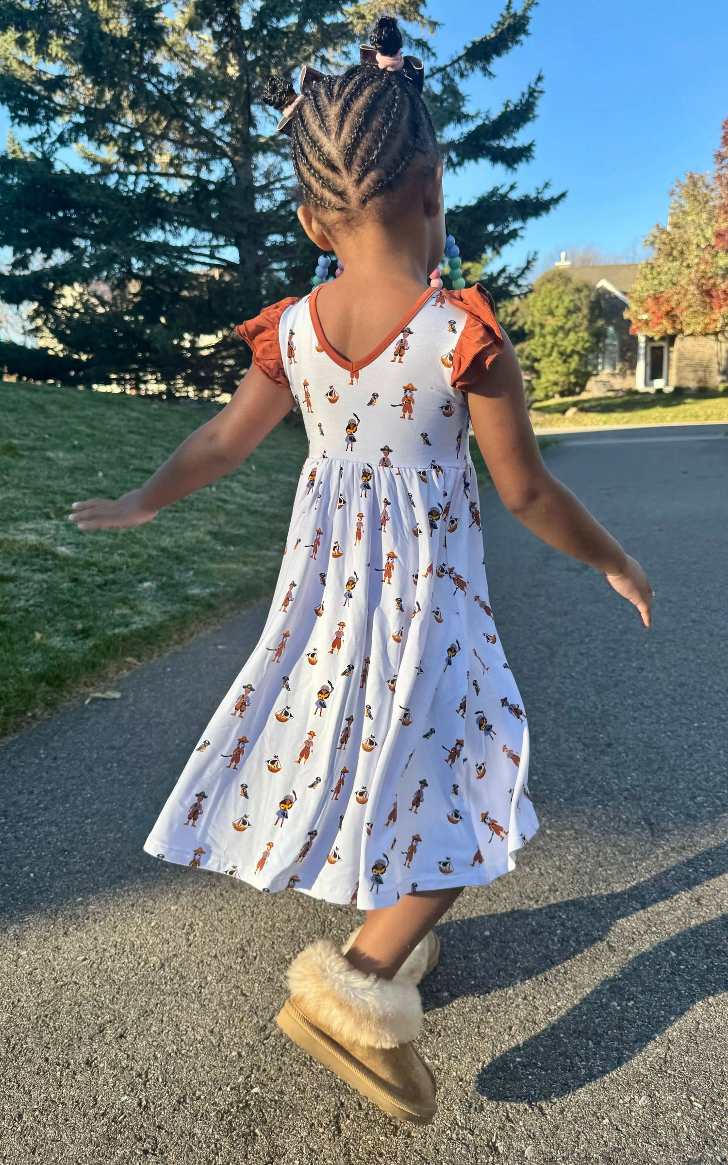 Bubble Baby Pirate | Toddler Flutter Dress - 