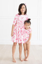 Pirouette Three Quarter Sleeve Pocket Twirl Dress for Girls Mila & Rose ® Everetts Place: Online Boutique